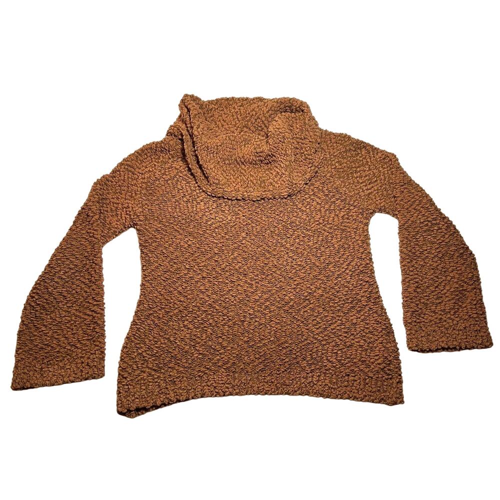 Miracle Cowl Neck Nubby Cozy Sweater Size S/M Minimalist Cottagecore Classic